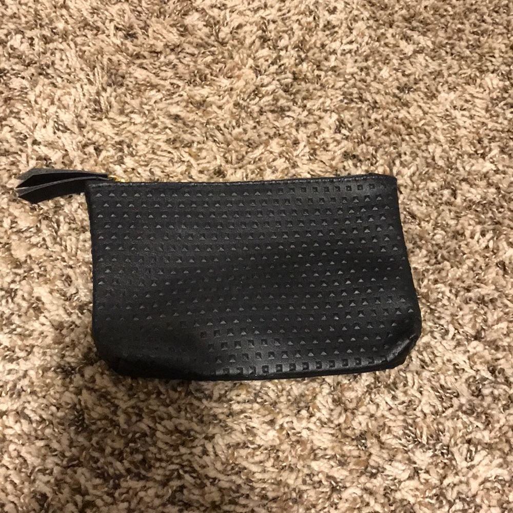 Black studded makeup bag